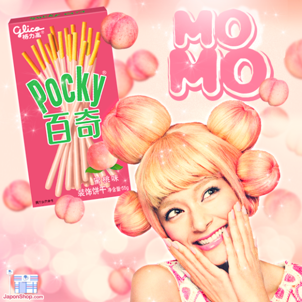 Pocky Crema de Melocotón Japonés Momo