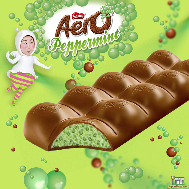 NOVEDAD en JaponShop.com! Chocolate Nestle Aero relleno de Mousse de Menta Peppermint!