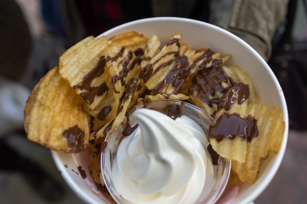 Patatas fritas CALBEE de JaponShop con helado!!