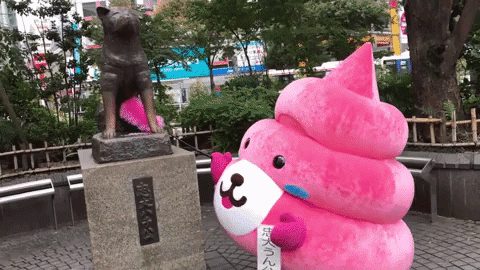 Mascotas en Japón - Caca rosa FTW!!