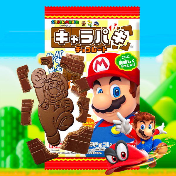 Chocolatina Super Mario con galletas
